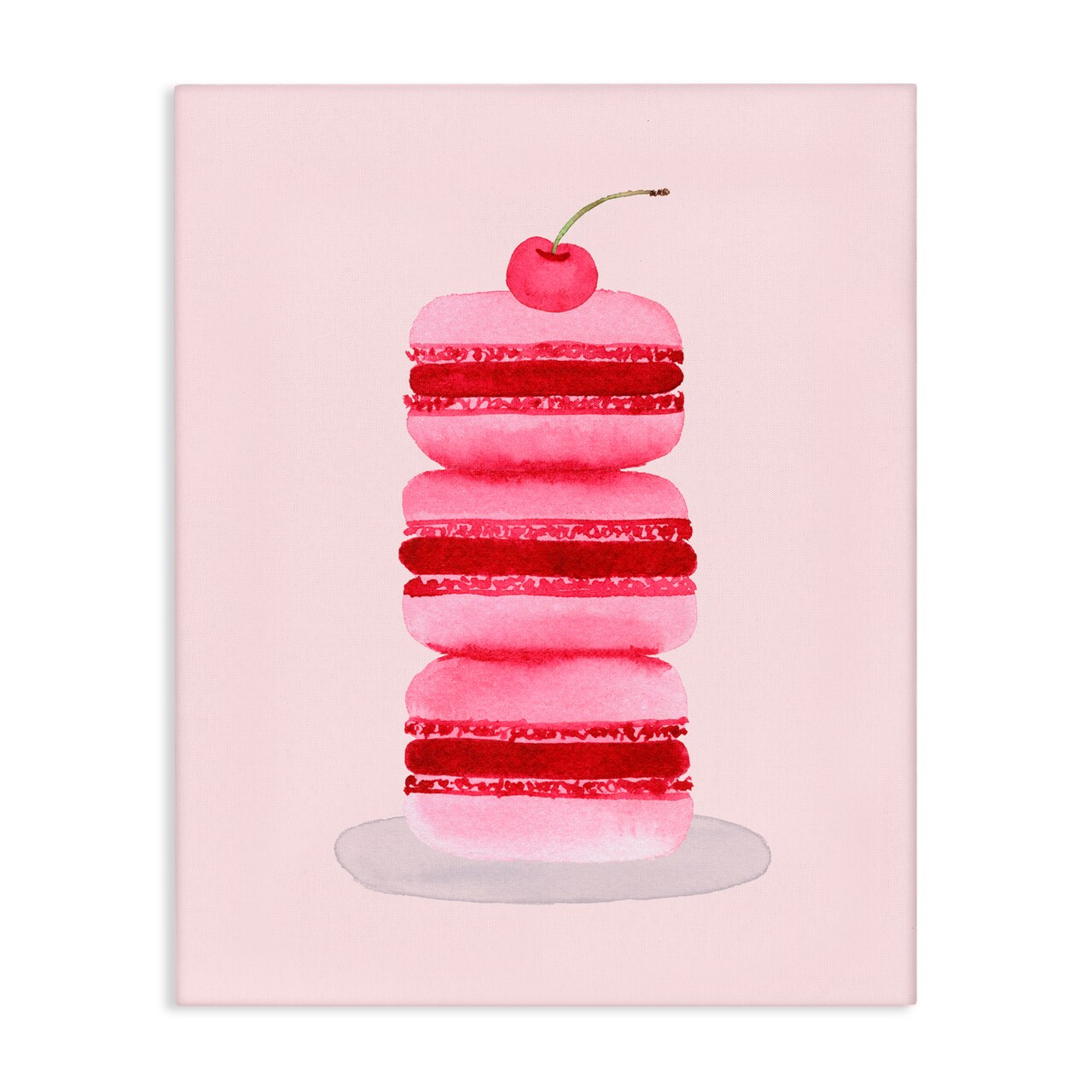 Stupell Industries Coquette Macaroon Cherry Stack Canvas, design by Nina Jacobs